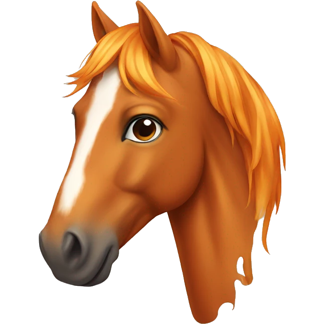 Orange horse emoji