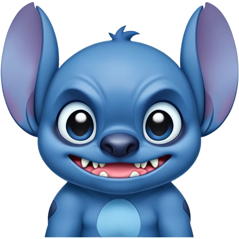 Stitch with mean face emoji