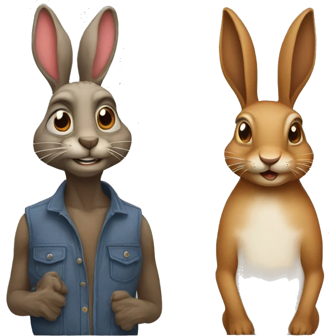 Tortuous and a hare emoji