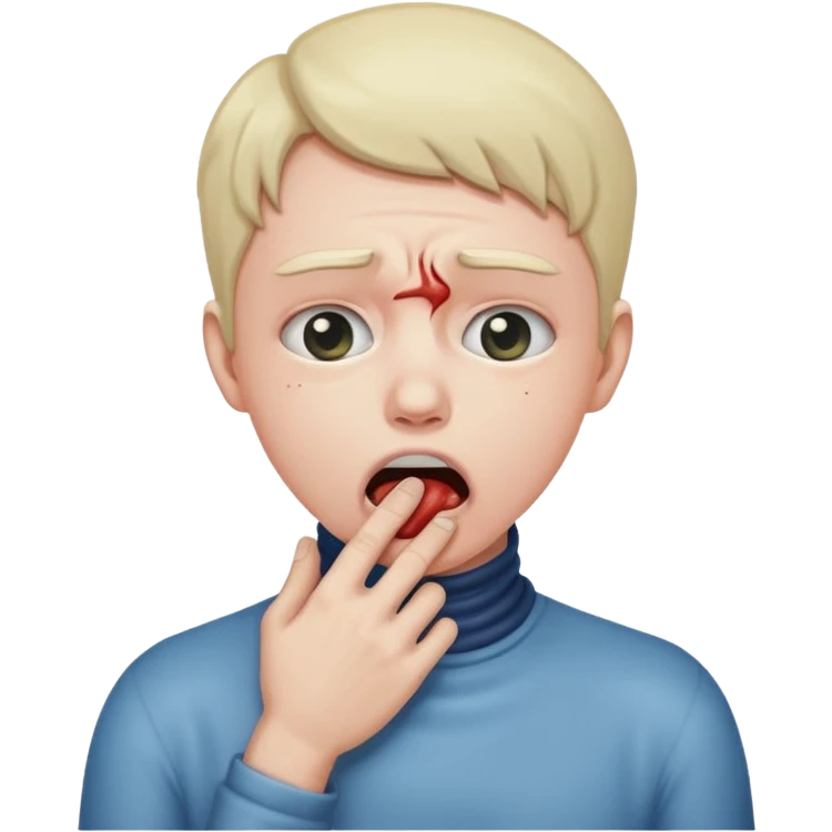person choking themselves  emoji