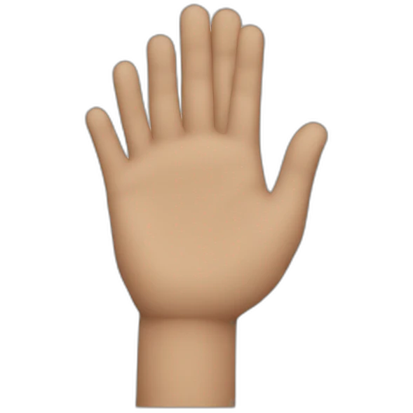 mano saludando emoji