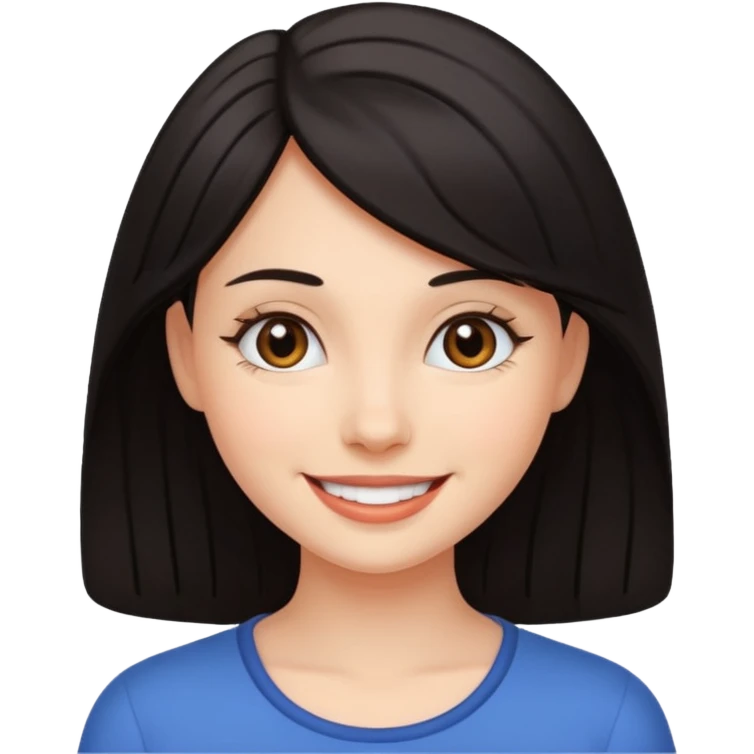 beautiful dark-haired girl emoji