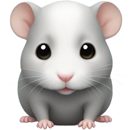 bald black tiny hamster  emoji