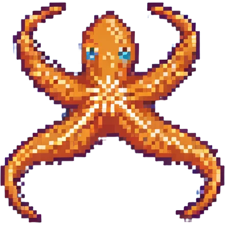 Orange sea star with five arms emoji