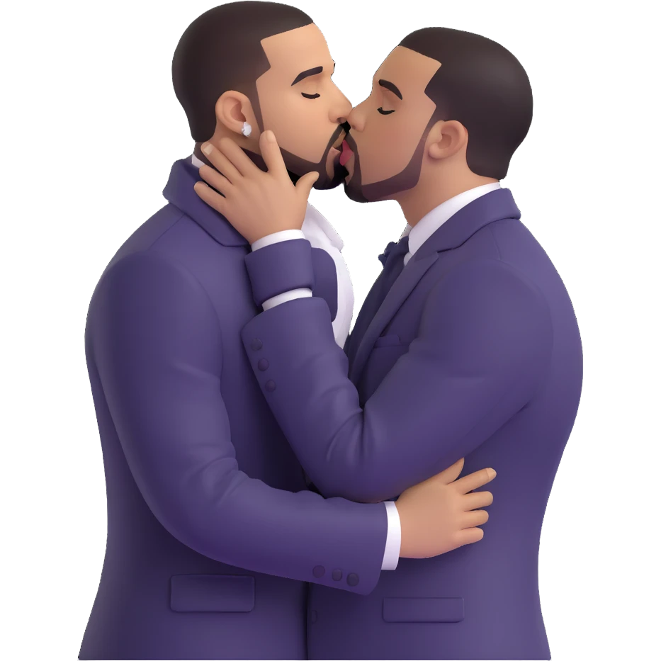 P Diddy kissing Drake emoji