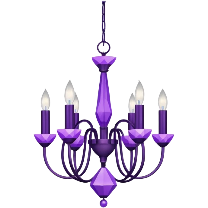 minimalist purple chandelier emoji