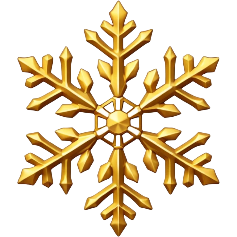 Gold snowflake emoji