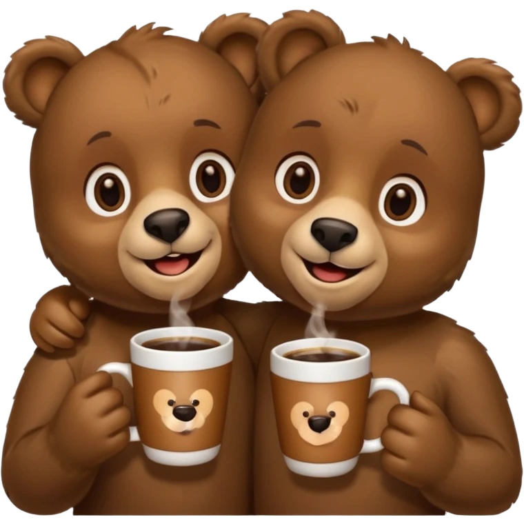 bears drinking coffee  emoji