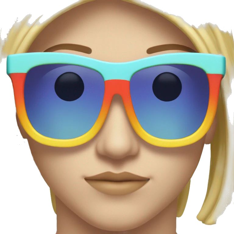 Y2K  Sports Sunglasses front view emoji