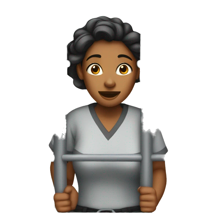 A woman in jail cell  emoji