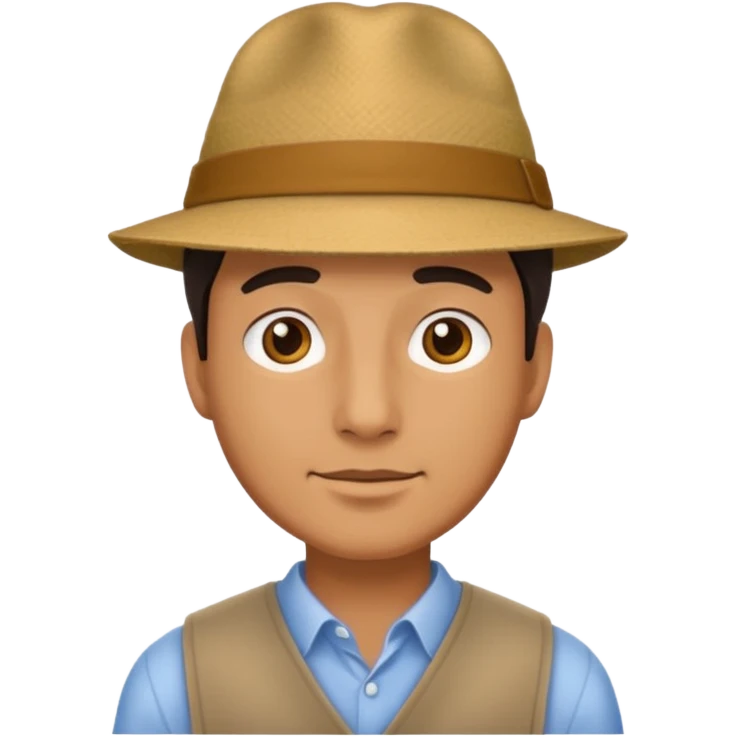 man wearing a hat in the back emoji