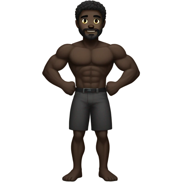 Muscular black emoji