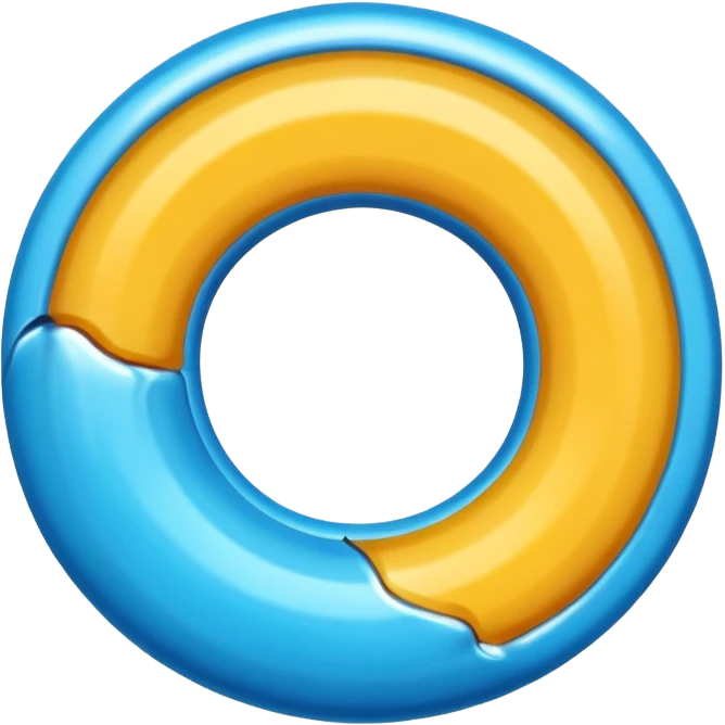 blue ringed-shaped candy with a hole in the middle emoji