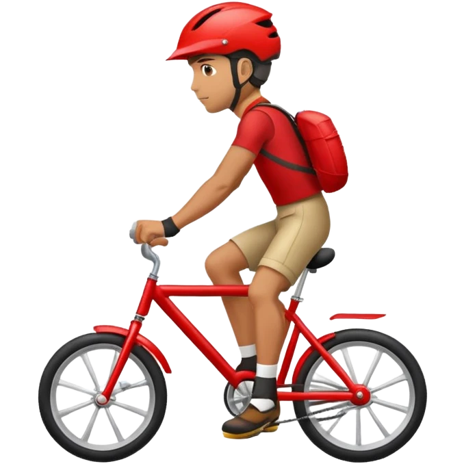Man on a red bike  emoji