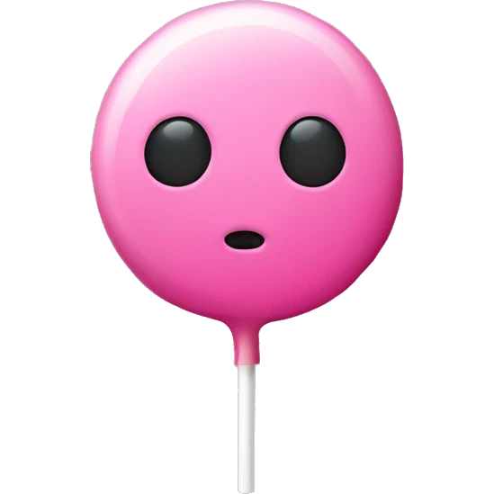 Pink lollipop no face emoji