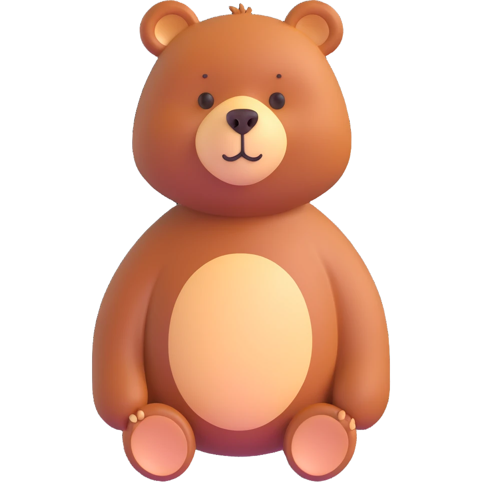 simple and friendly bear emoji