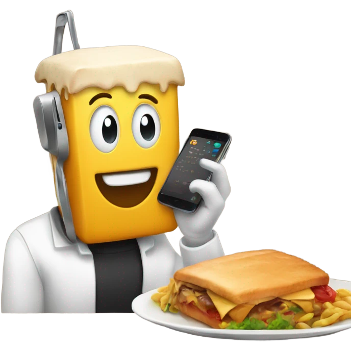 order food with phone emoji