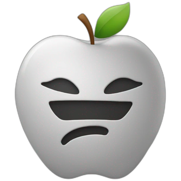 an apple emoji, a silohuette of a person, with a question mark on their face  emoji