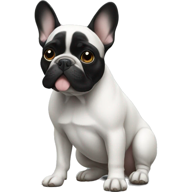 French bulldog black emoji
