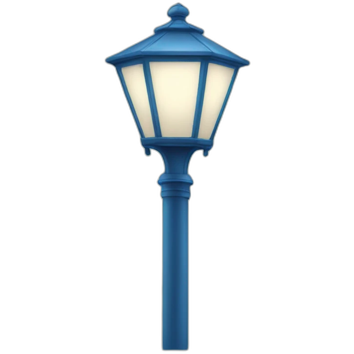 lamppost blue emoji