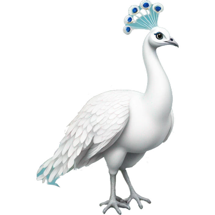 White peacock with a bow emoji