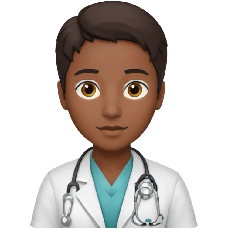 androgynous physician no stethoscope and darker skin emoji