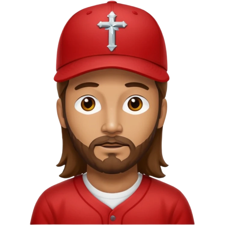 Jesus in a red MAGA baseball cap emoji