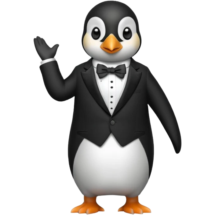 Penguin doing a SUI emoji