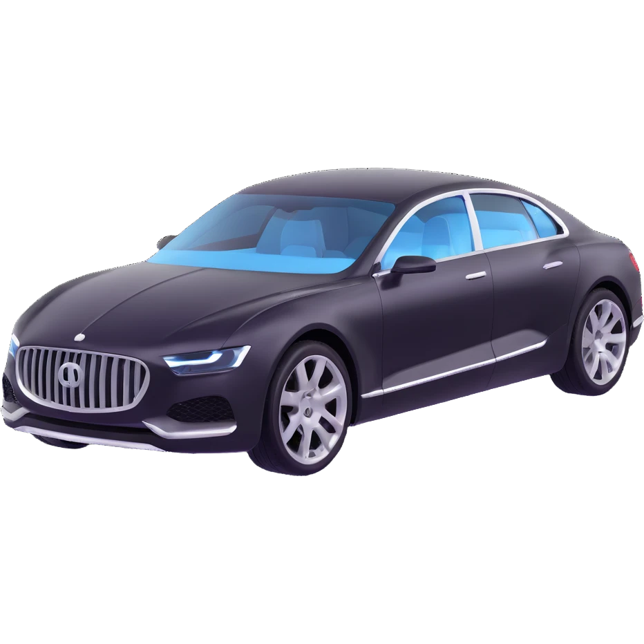 luxury car with a transparent protective film being applied, part of the film floating above or halfway on the car, elegant and premium look emoji