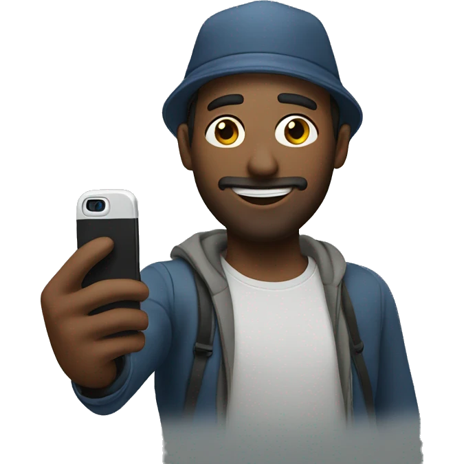 Man taking a selfie emoji