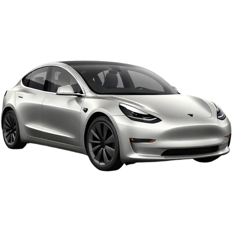 tesla model 3 performance com puxadores das portas pretos e rodas com jantes cinzentas  emoji