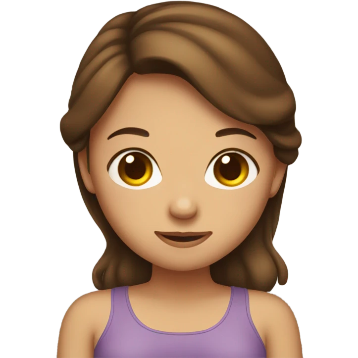 Brown hair girl pregnant  emoji