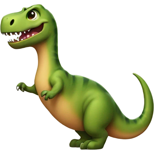 Dinosaur on a cat emoji