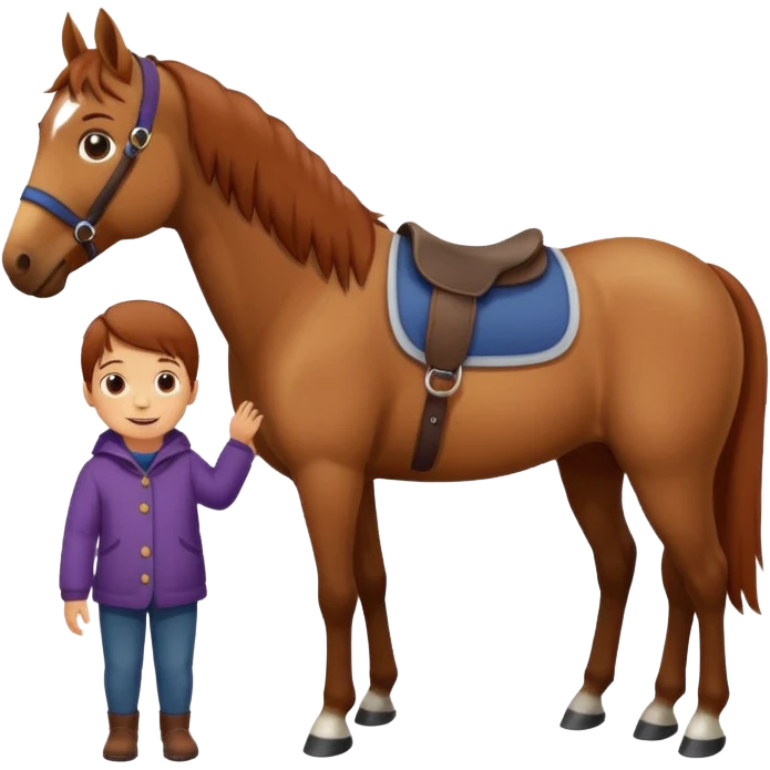 horse with a kid  emoji