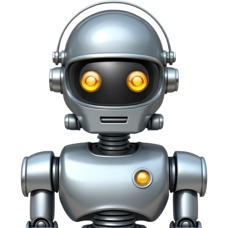 Retro robot with clear dome helmet emoji