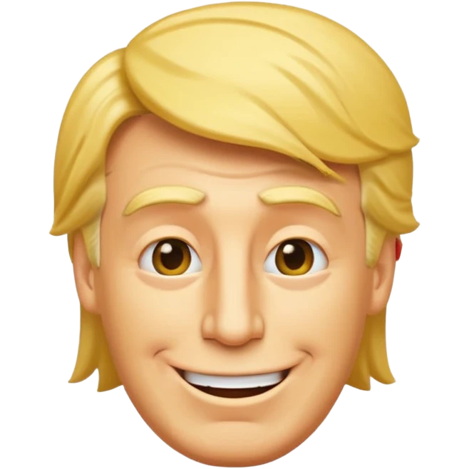 Lying long nose emoji with donald trump hair emoji