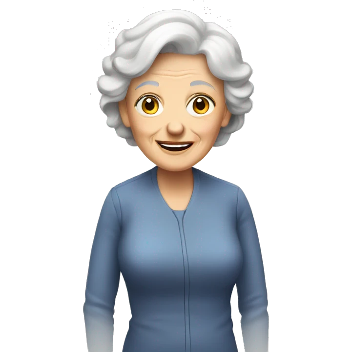senior white lady emoji