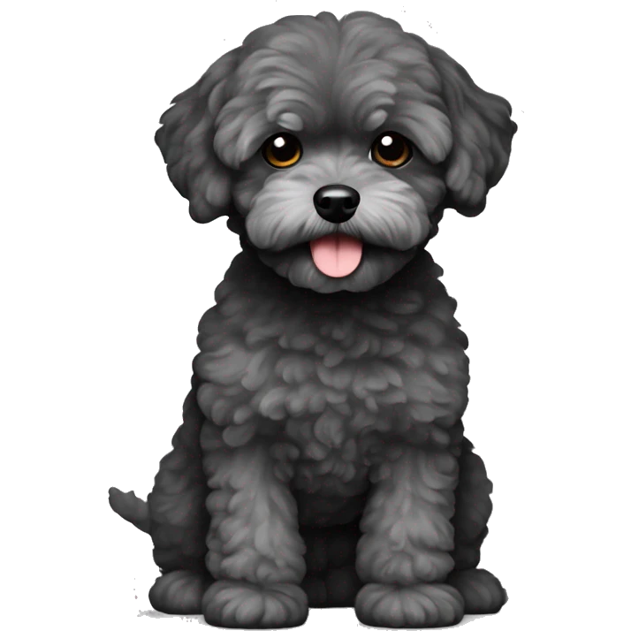Charcoal gray maltipoo emoji