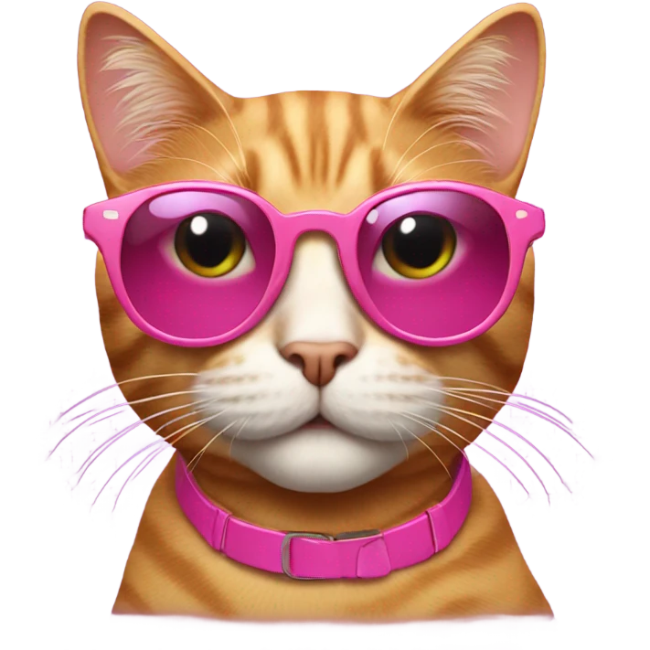 Cool Cat with pink sunglasses emoji