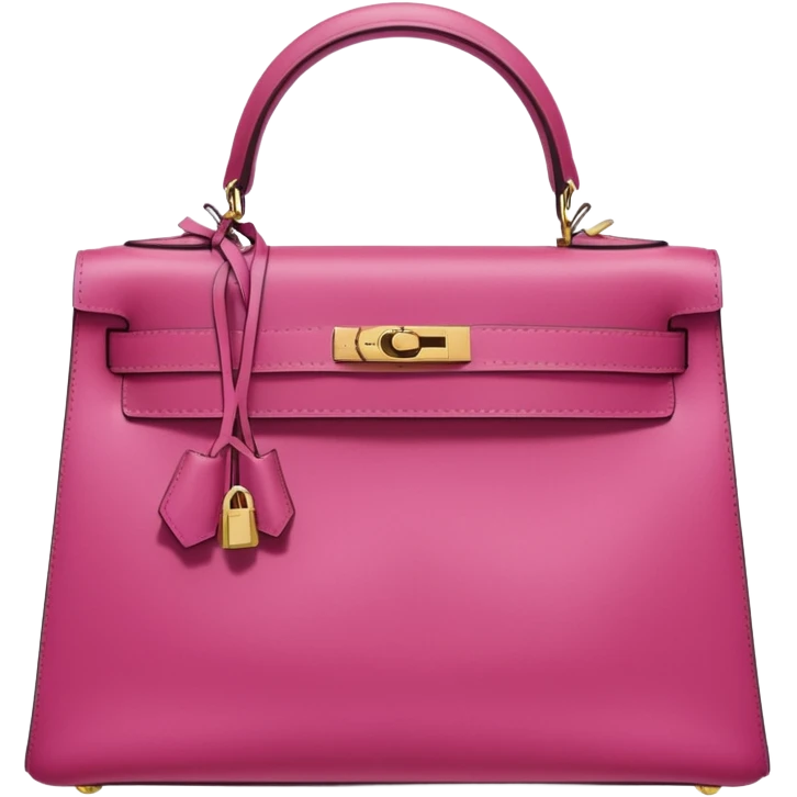 hermes kelly dark pink bag emoji