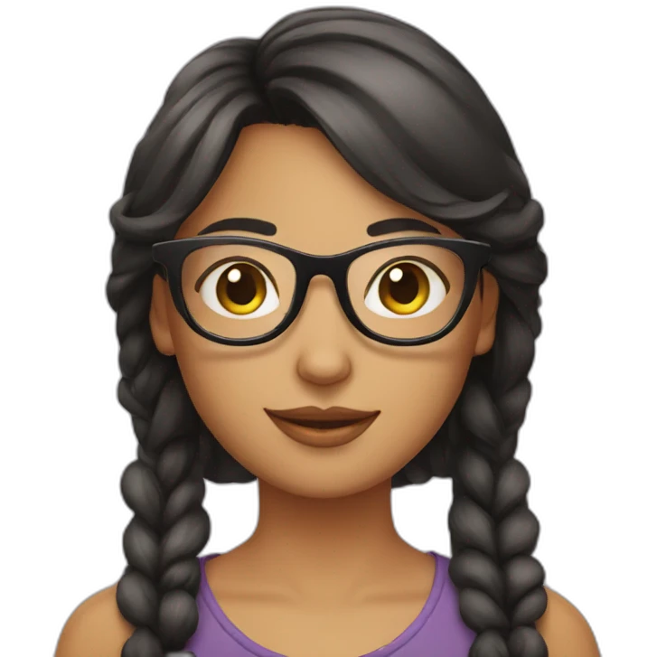 Two girls in glasses with two cats emoji
