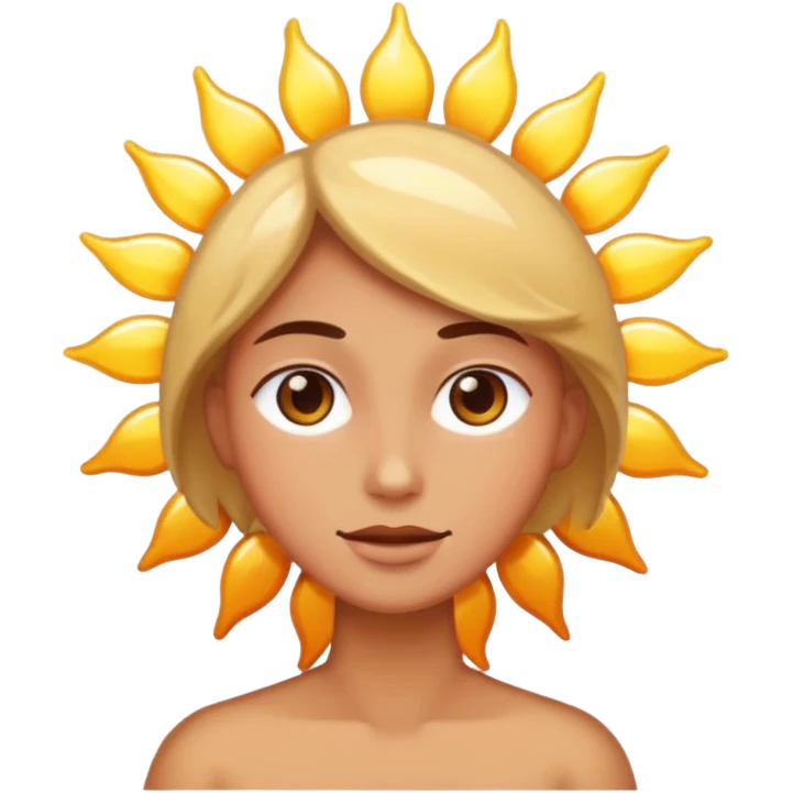 character dazzled by the sun emoji