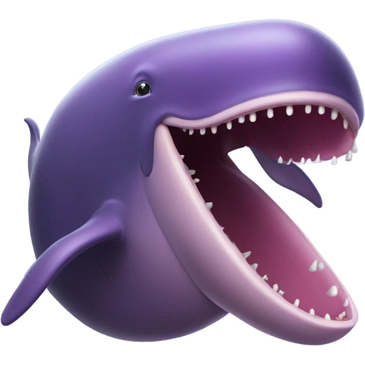 purple sperm whale with open mouth emoji