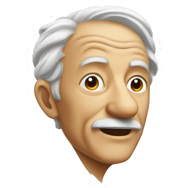 Old man flying in the wind emoji