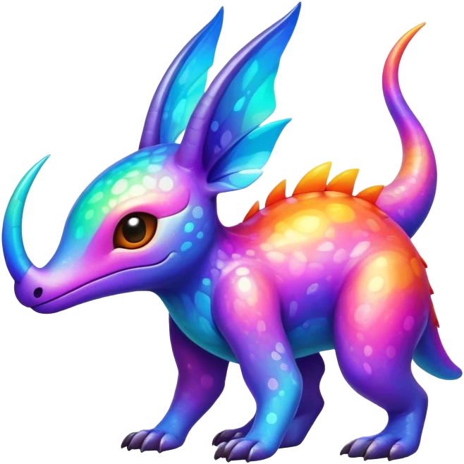 colorful dark Fakémon-creature with random markings emoji
