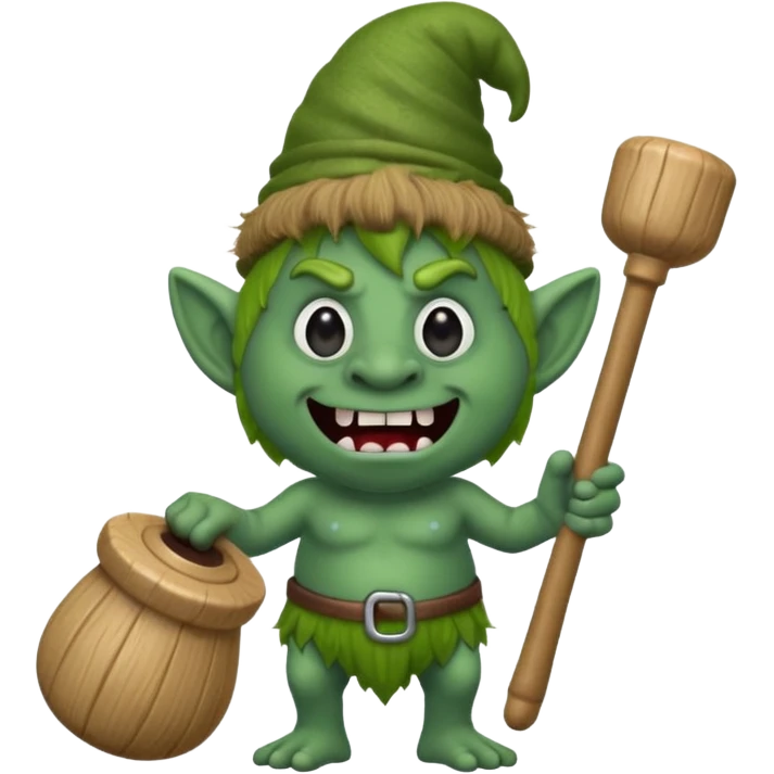 troll holding plunger emoji