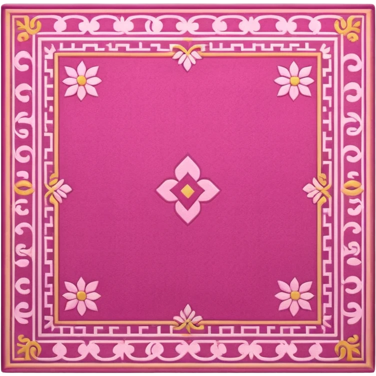 traditional patterned pink carpet emoji