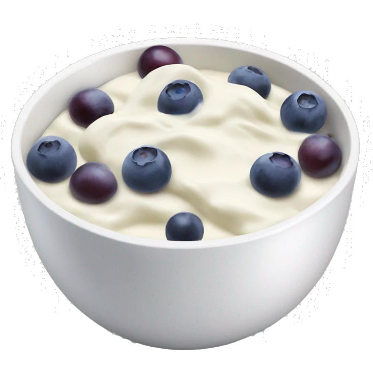 yoghurt bowl with grapes and blueberries emoji