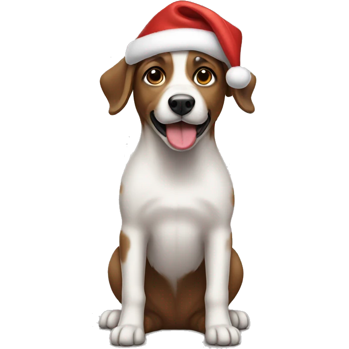 Christmas dog emoji