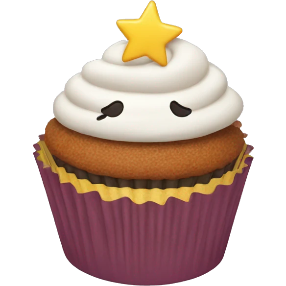 Star cupcake emoji